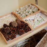 Cocoon Childcare - Pine cones and other wooden toys